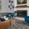Clubhouse with a fireplace and lounge seating